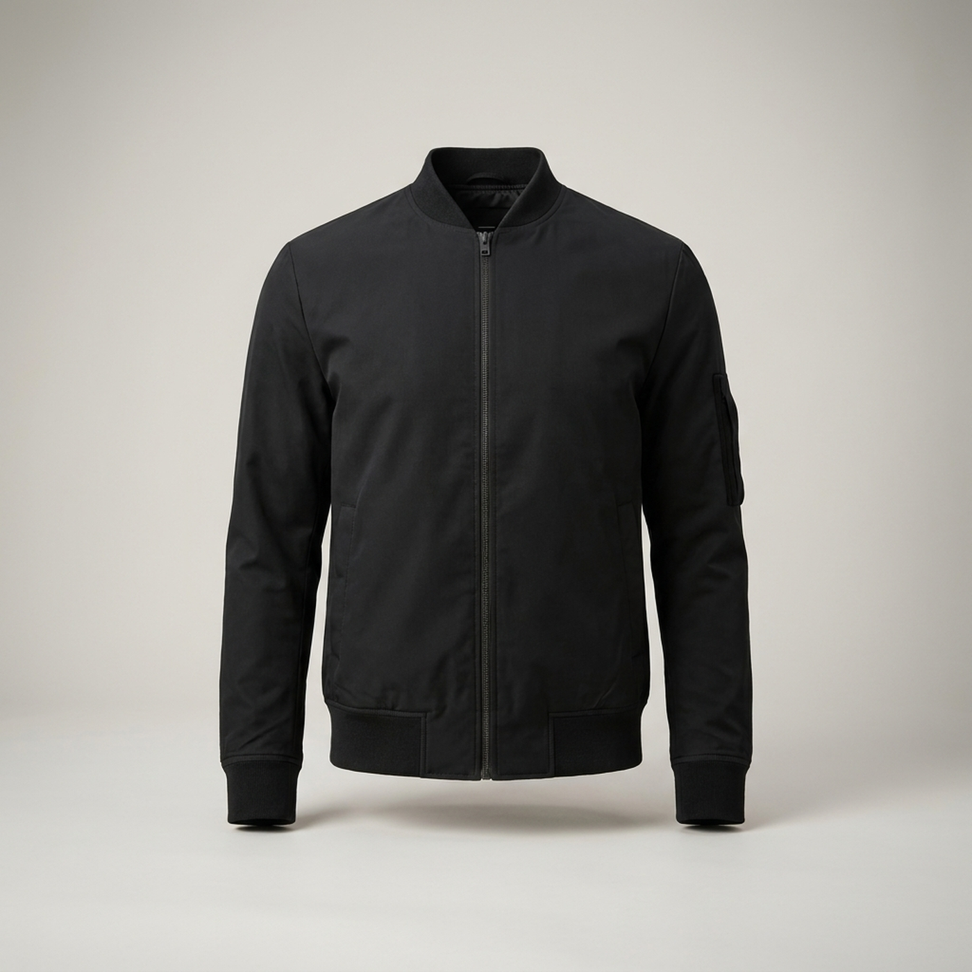 PLUXSTYLE::numise::mens-classic-bomber-jacket::pack-black