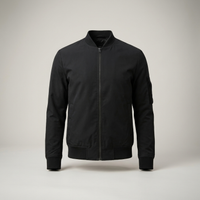 PLUXSTYLE::numise::mens-classic-bomber-jacket::pack-black