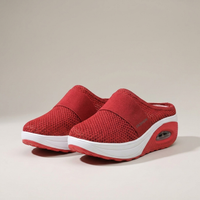 PLUXSTYLE::numise::air-cushion-slip-on-footwear::pack-red