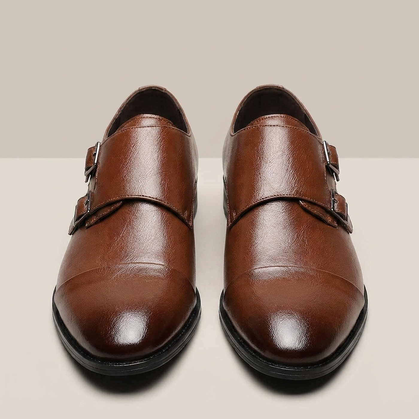 PLUXSTYLE::numise::mens-cap-toe-double-monk-dress-shoes::pack-brown