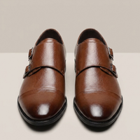 PLUXSTYLE::numise::mens-cap-toe-double-monk-dress-shoes::pack-brown