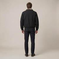 PLUXSTYLE::numise::mens-zip-front-bomber-parka::back