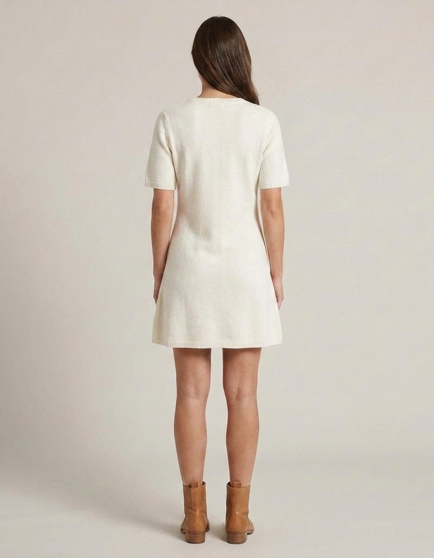PLUXSTYLE::numise::aveline-gold-button-mini-dress::back
