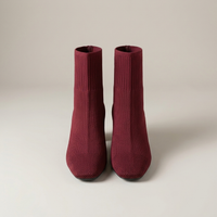PLUXSTYLE::numise::flex-fit-ankle-boots::pack-red
