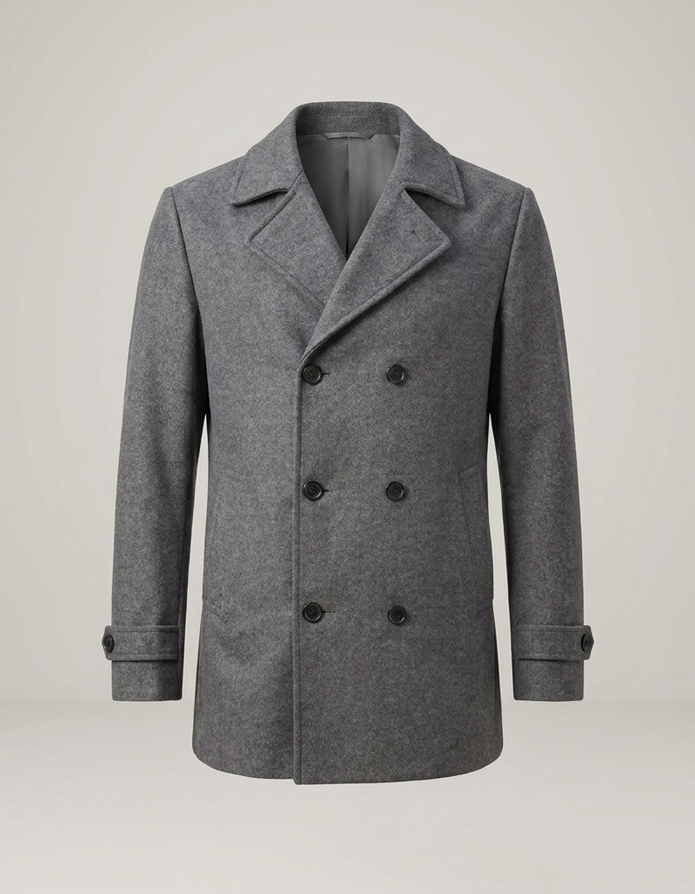 PLUXSTYLE::numise::mens-double-breasted-tailored-parka::pack-grey