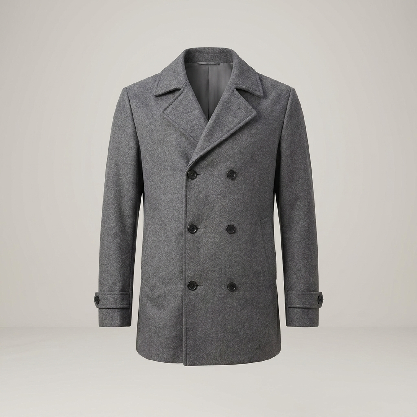 PLUXSTYLE::numise::mens-double-breasted-tailored-parka::pack-grey