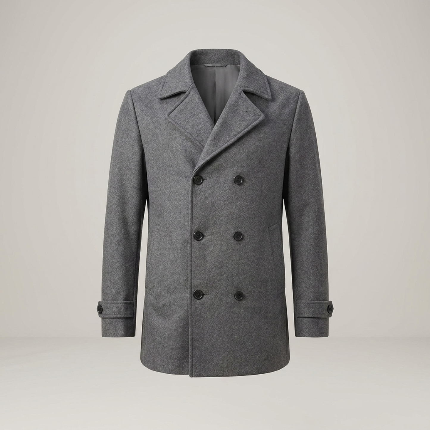 PLUXSTYLE::numise::mens-double-breasted-tailored-parka::pack-grey