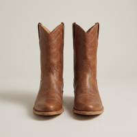 PLUXSTYLE::numise::mens-retro-western-boots::pack-tan