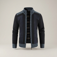PLUXSTYLE::numise::andre-zip-front-cardigan::pack-navy-blue