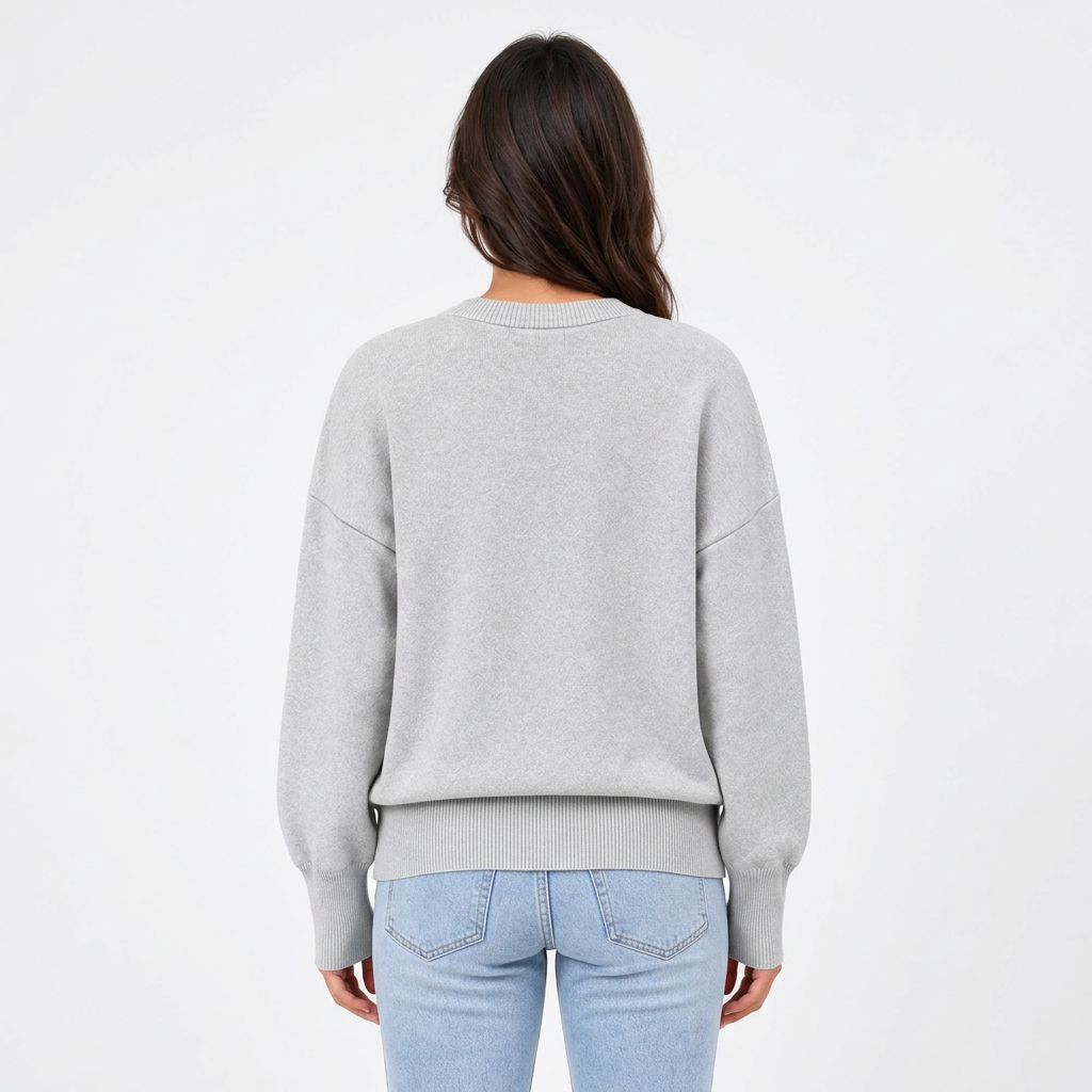 Pull classique à col rond pour femme