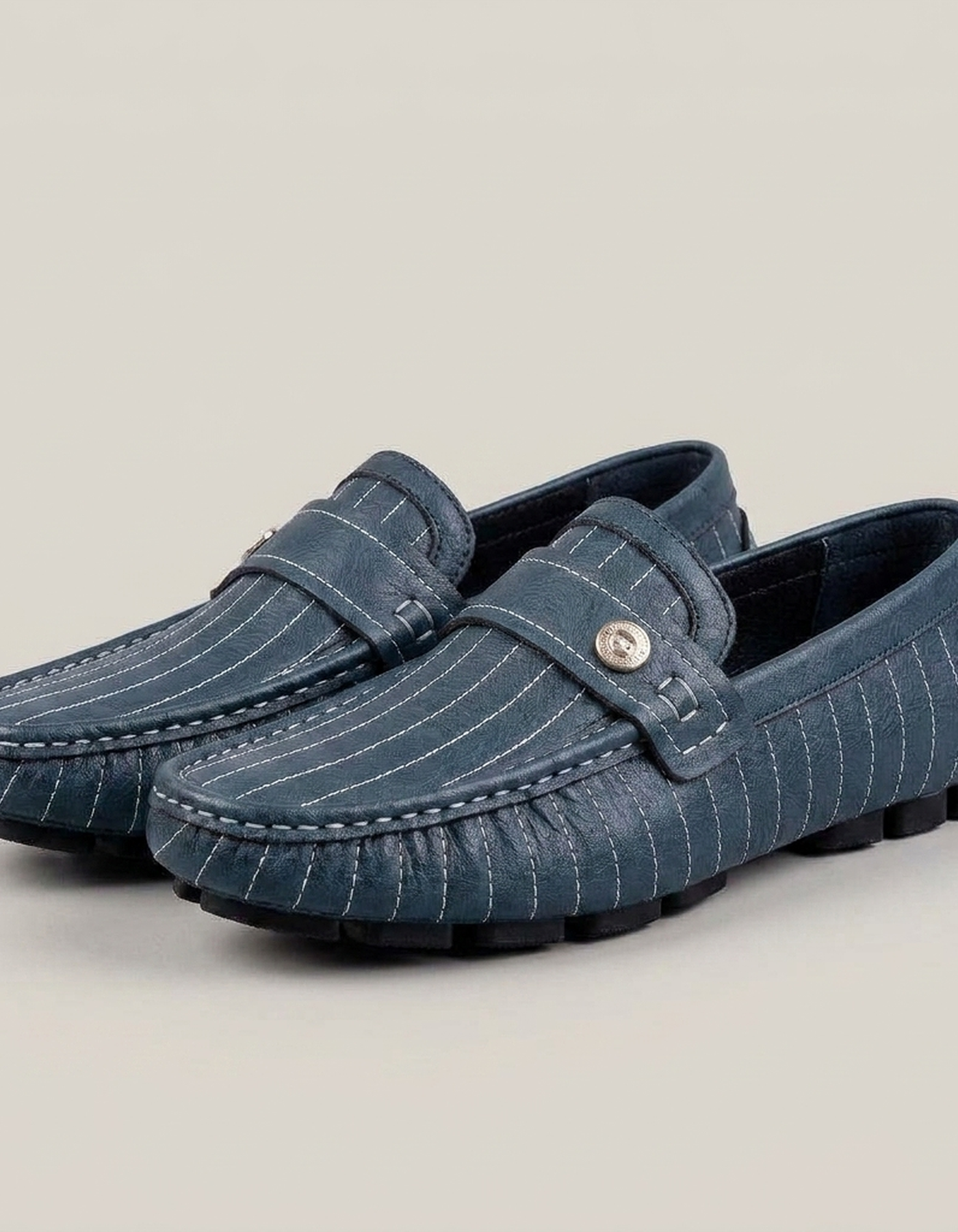 PLUXSTYLE::numise::mens-pinstripe-penny-loafers::pack-blue