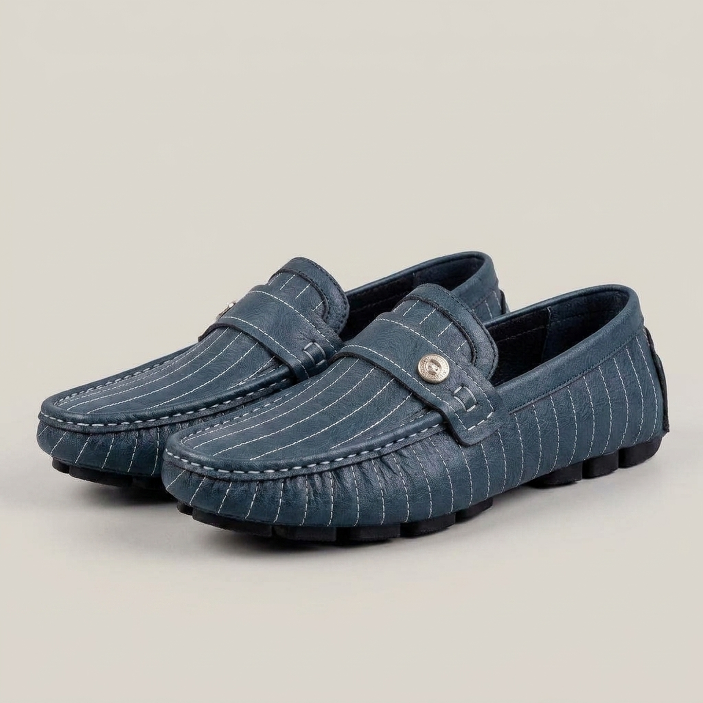 PLUXSTYLE::numise::mens-pinstripe-penny-loafers::pack-blue