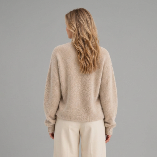 Relaxed Fit Soft V-Neck Cardigan