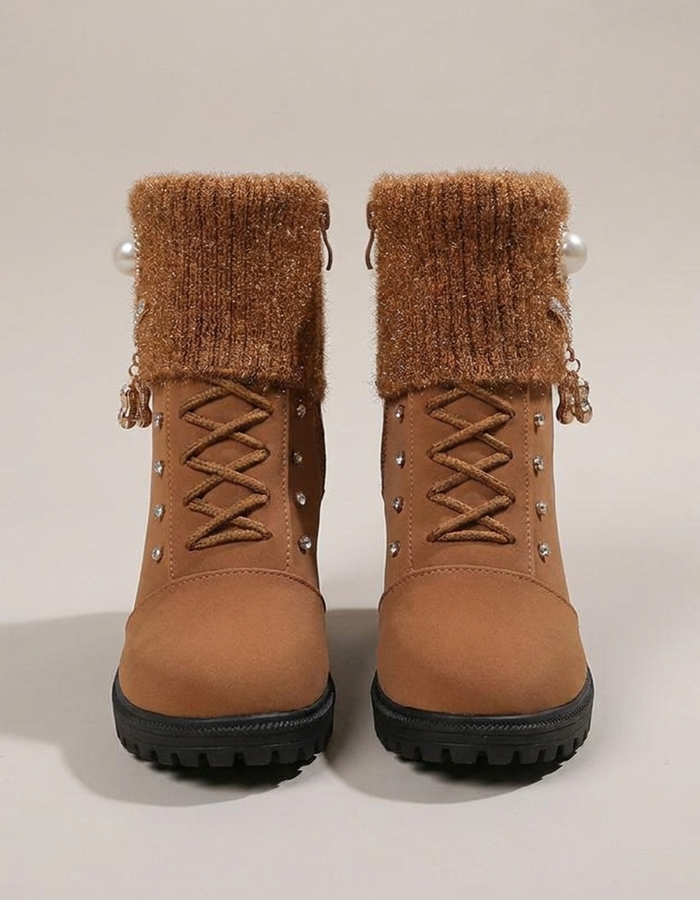 PLUXSTYLE::numise::everyday-chunky-heel-boots::pack-brown