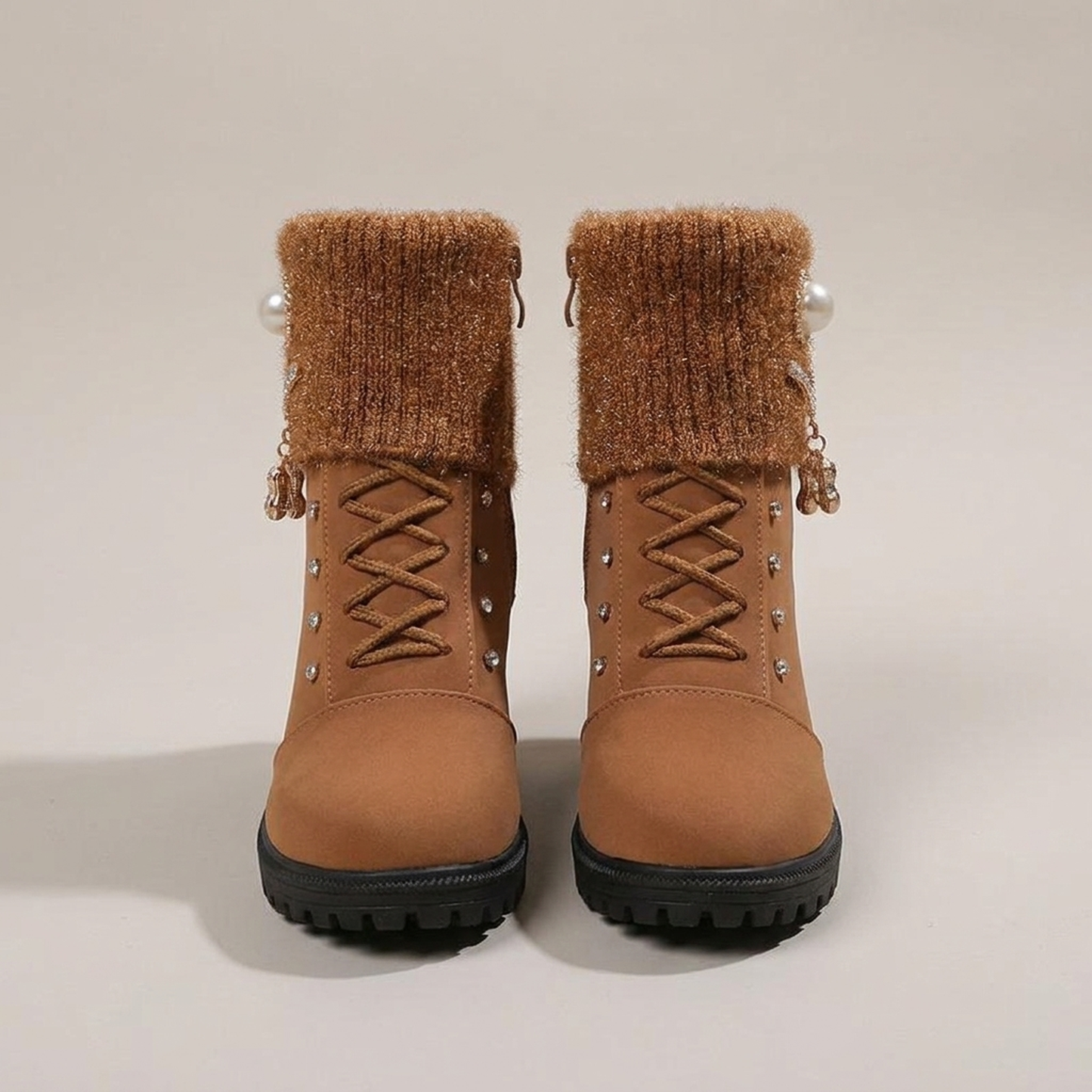 PLUXSTYLE::numise::everyday-chunky-heel-boots::pack-brown