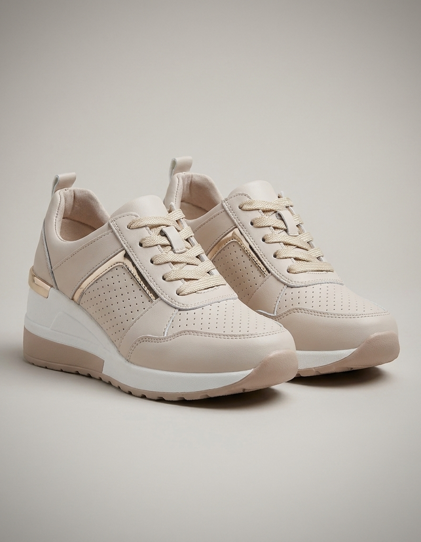 PLUXSTYLE::numise::manuela-structured-platform-sneakers::pack-beige