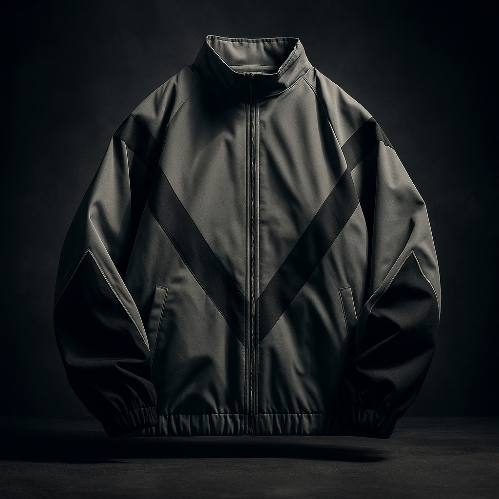 Casual Men's Jacket with Modern Reflective Panel Design