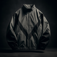 Casual Men's Jacket with Modern Reflective Panel Design