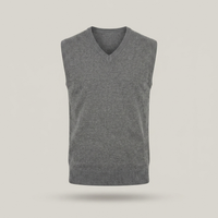 PLUXSTYLE::numise::mens-v-neck-sweater-vest::pack-grey