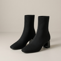 PLUXSTYLE::numise::flex-fit-ankle-boots::pack-black