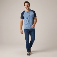 PLUXSTYLE::numise::acid-wash-henley-top::front