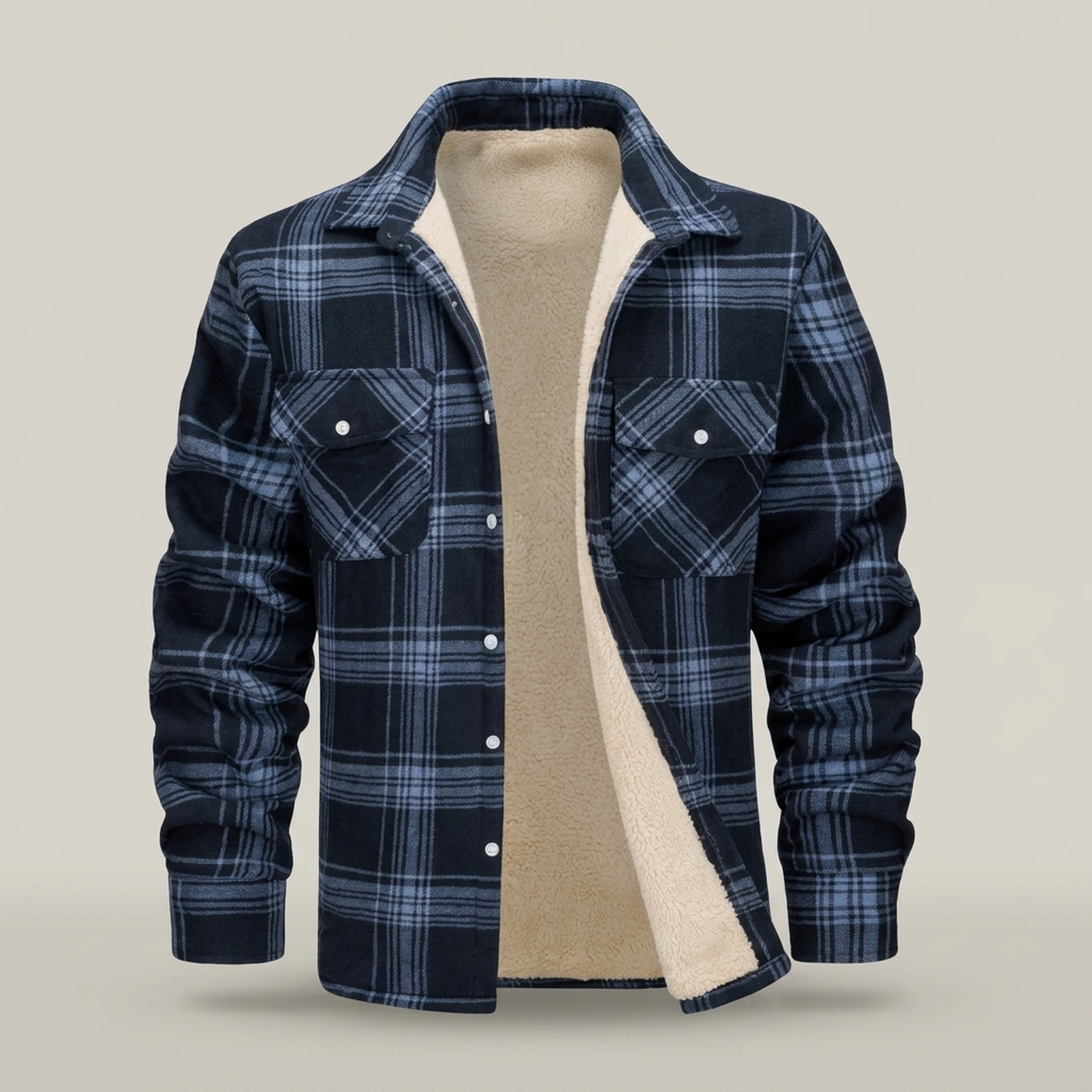 PLUXSTYLE::numise::everyday-plaid-parka::pack-blue-gray