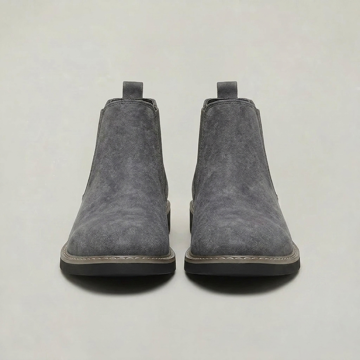 PLUXSTYLE::numise::mens-gray-slip-on-chelsea-boots::pack-gray