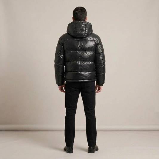 PLUXSTYLE::numise::mens-cropped-hooded-parka::back