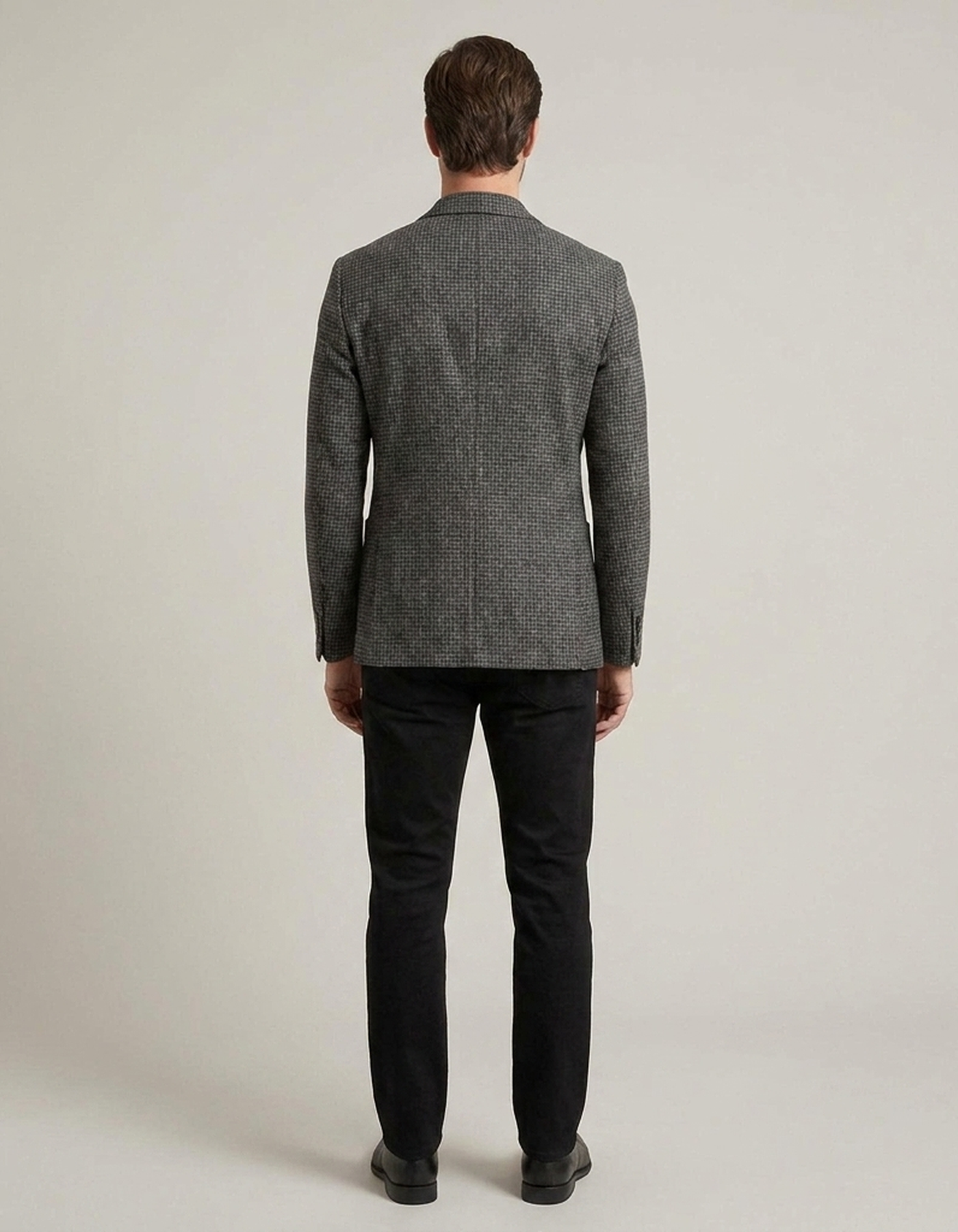 PLUXSTYLE::numise::mens-textured-tailored-parka::back