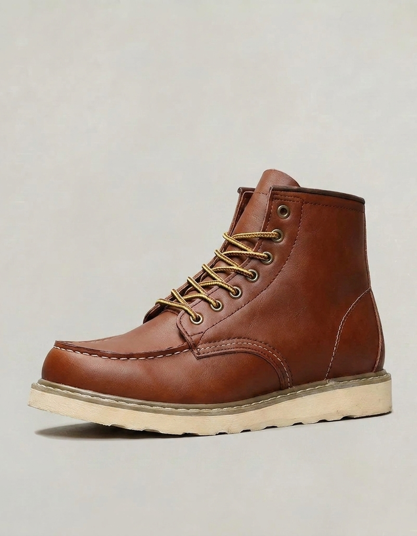 PLUXSTYLE::numise::mens-moc-toe-work-boots::closeup-hero