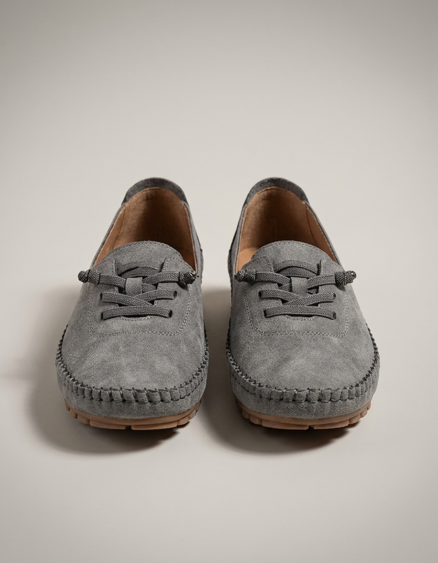 PLUXSTYLE::numise::womens-flexible-walking-loafers::pack-grey