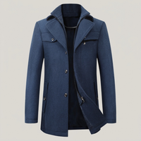 PLUXSTYLE::numise::mens-stand-collar-business-parka::pack-blue