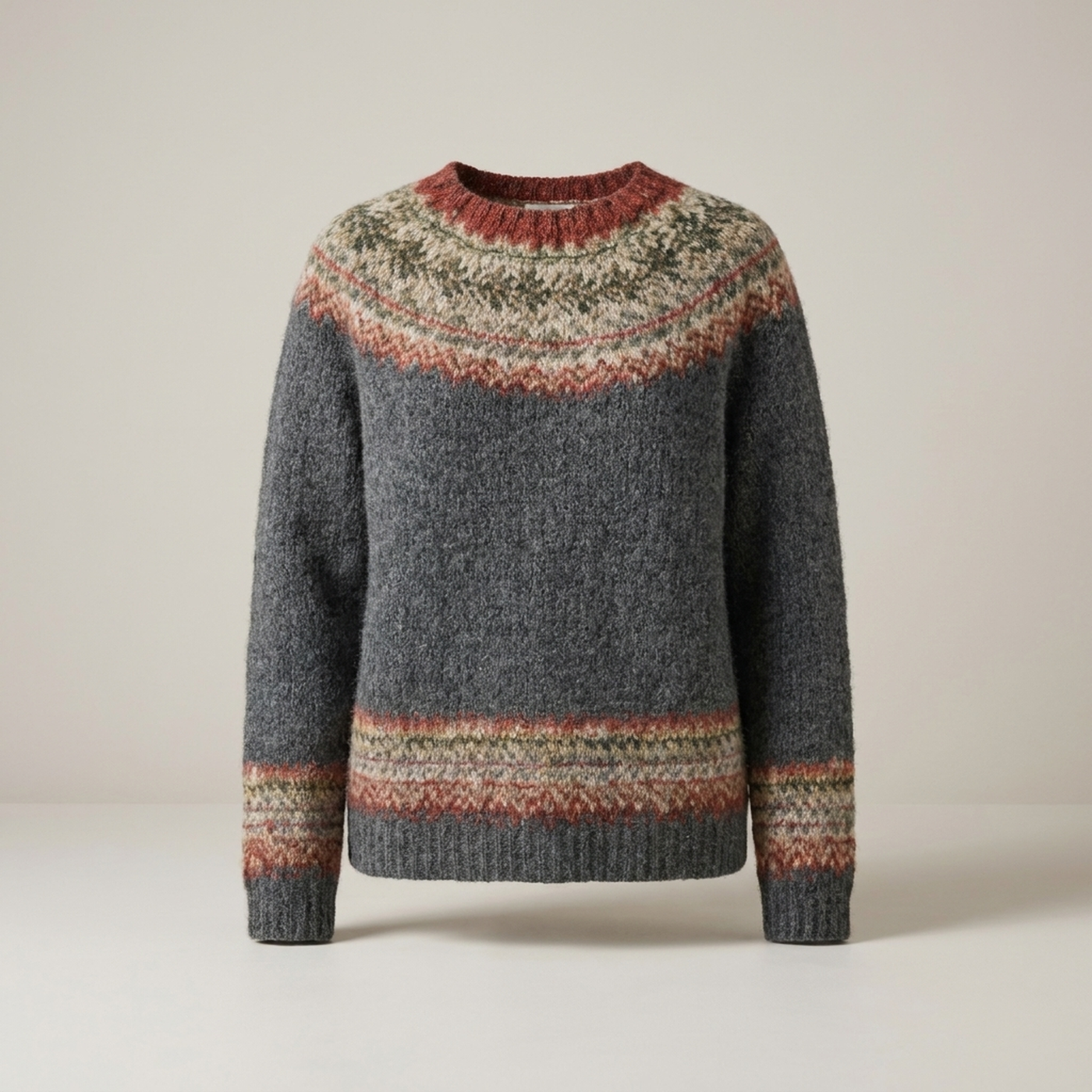 PLUXSTYLE::numise::aria-fair-isle-sweater::pack-grey
