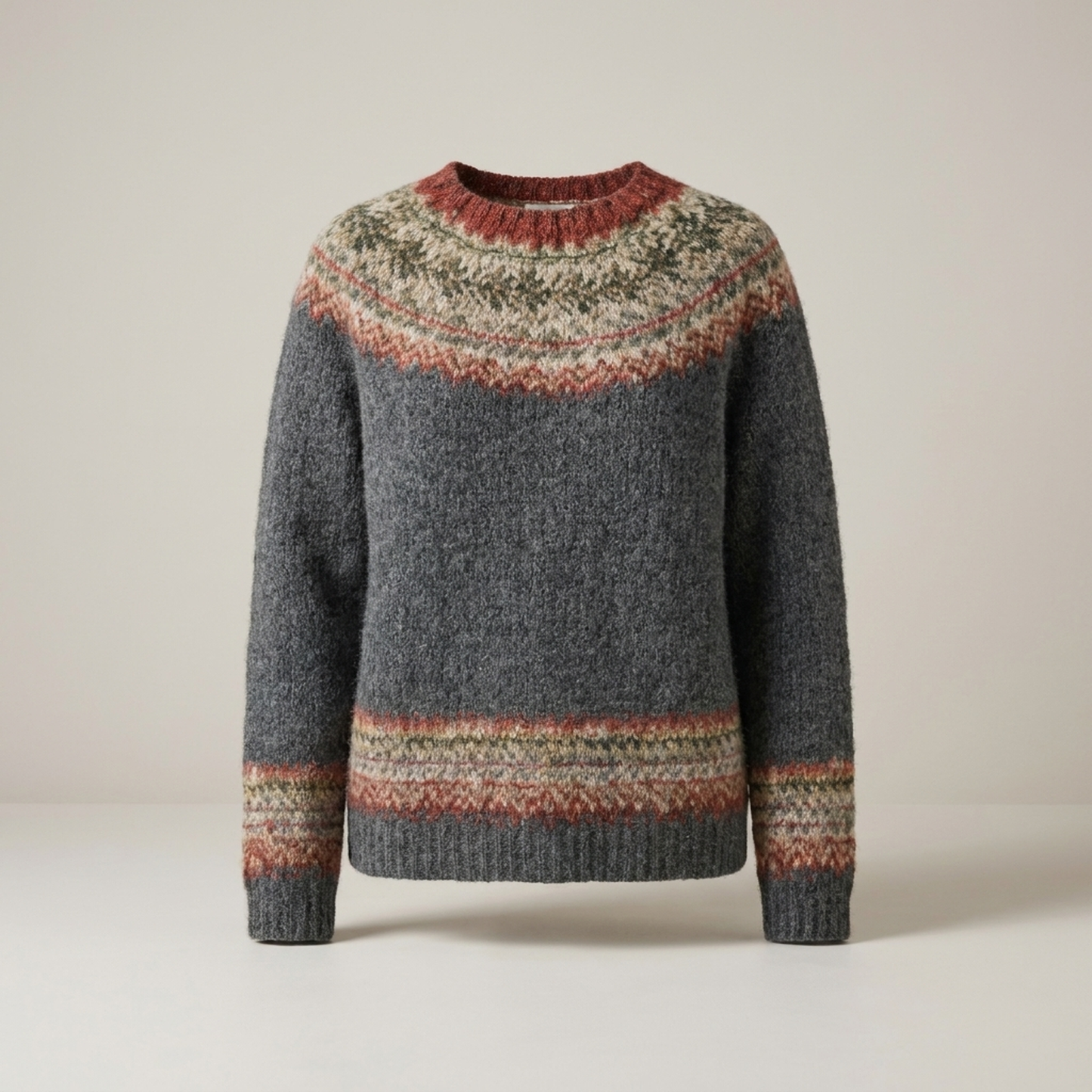 PLUXSTYLE::numise::aria-fair-isle-sweater::pack-grey