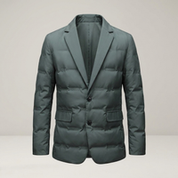 PLUXSTYLE::numise::mens-notch-lapel-puffer-parka::pack-green