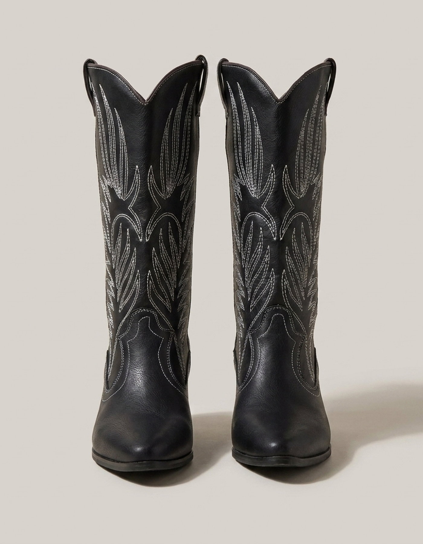 PLUXSTYLE::numise::womens-pointed-toe-western-boots::pack-black