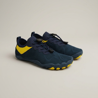 PLUXSTYLE::numise::mens-toggle-lace-barefoot-sneakers::pack-dark-blue