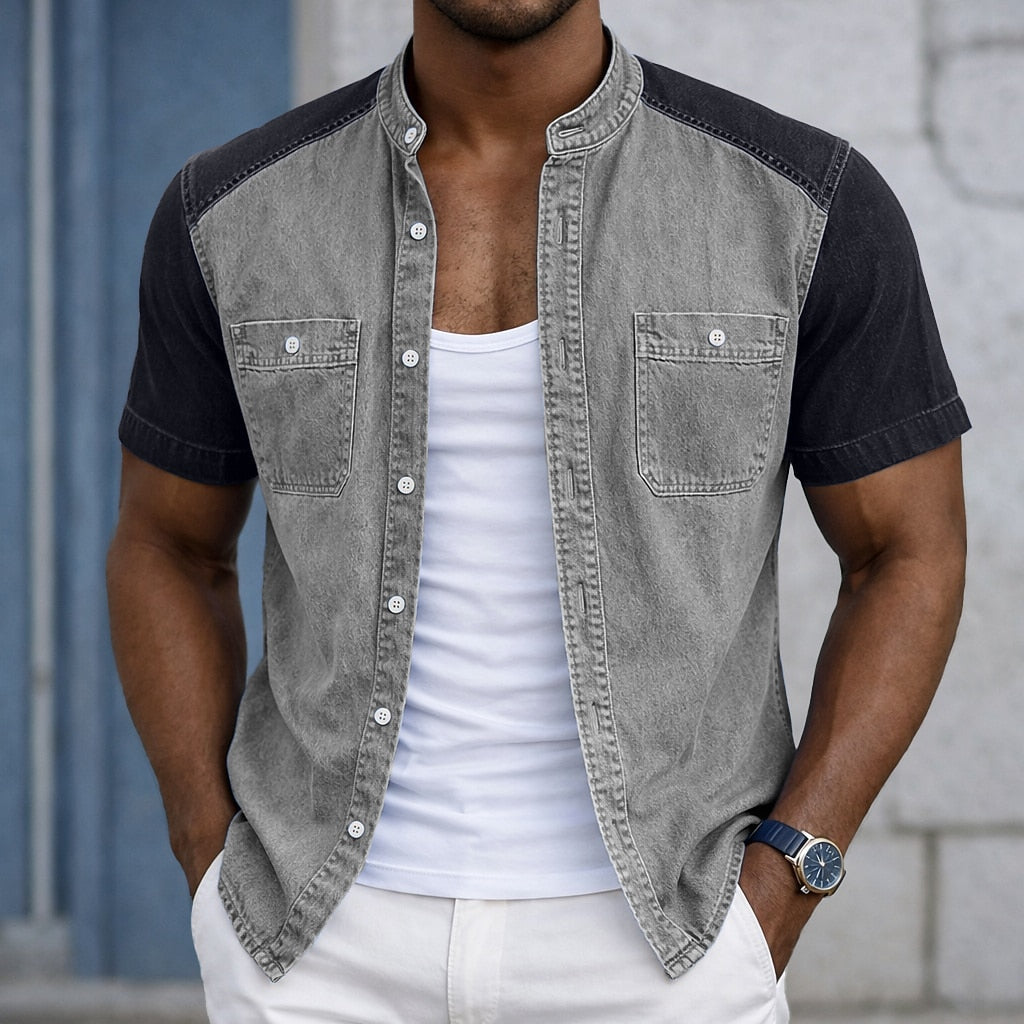 PLUXSTYLE::numise::mens-easy-fit-henley-top::lifestyle-keep-1