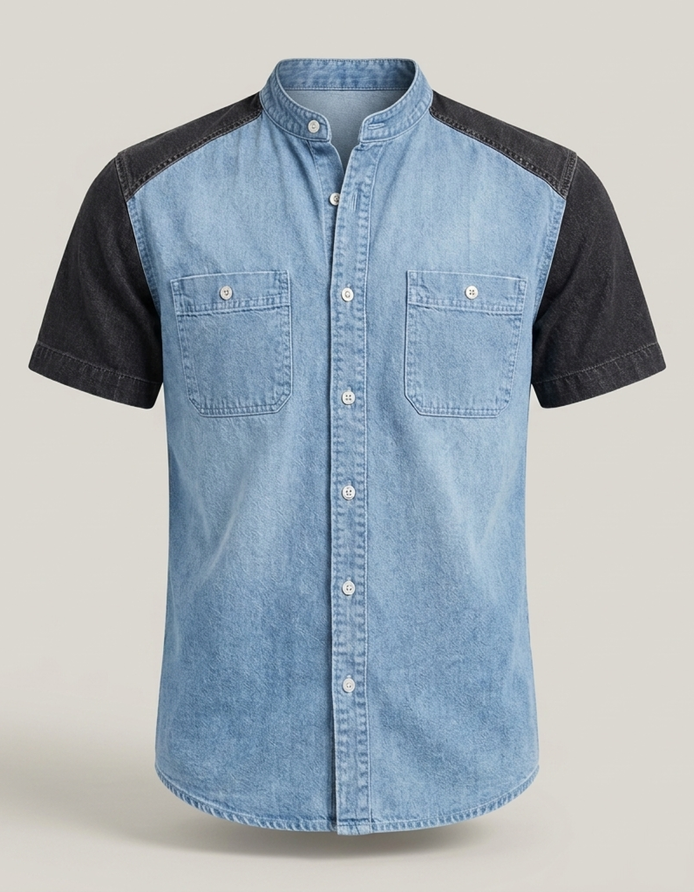 PLUXSTYLE::numise::mens-easy-fit-henley-top::pack-blue