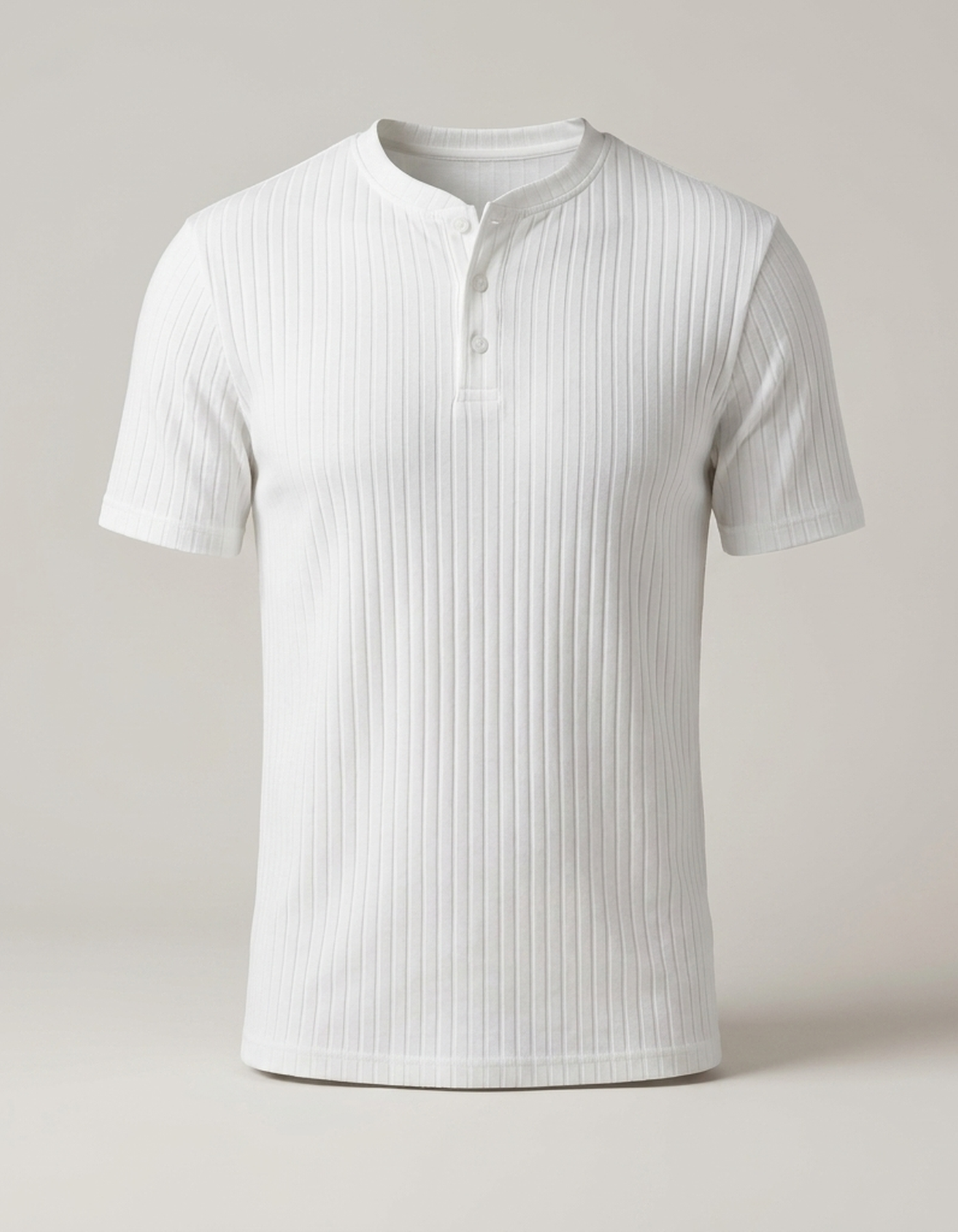 PLUXSTYLE::numise::mens-slim-fit-henley-top::pack-white