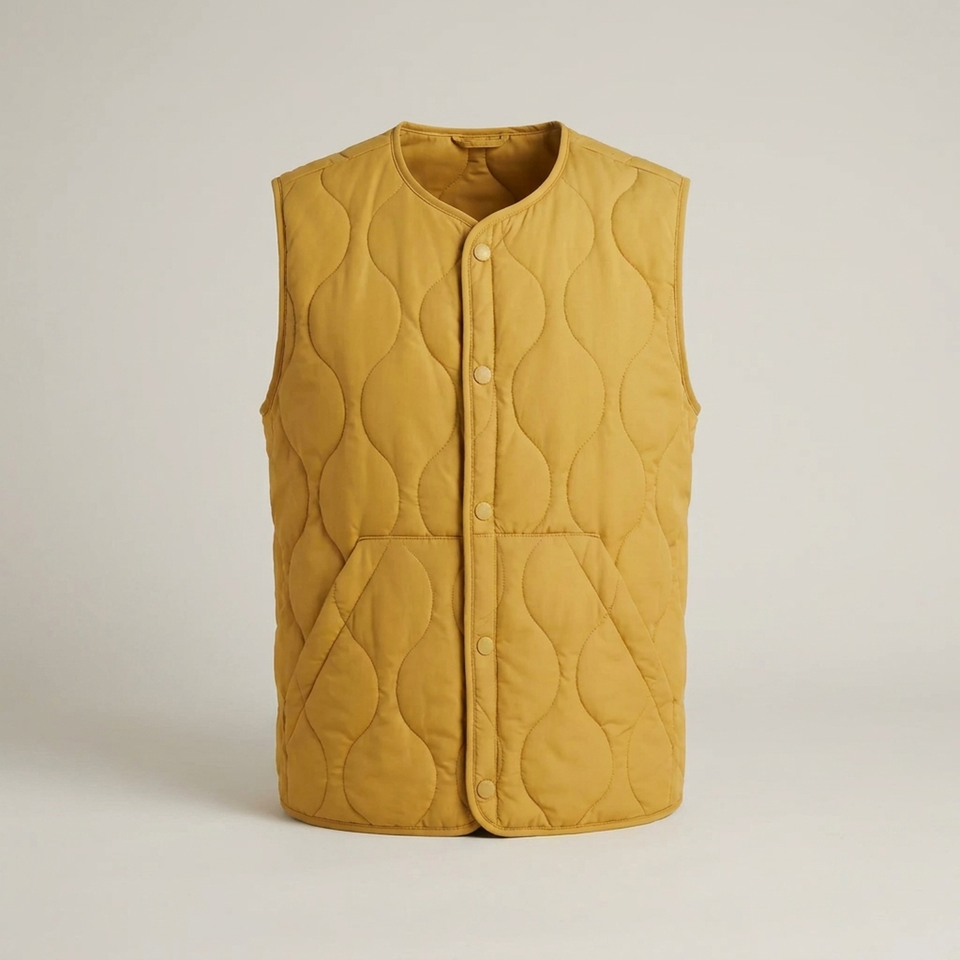 PLUXSTYLE::numise::mens-regular-fit-quilted-vest::pack-yellow