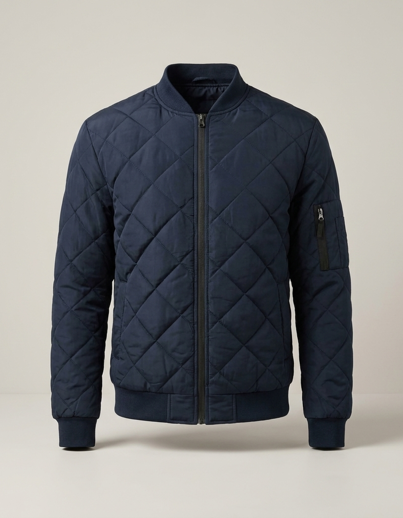 PLUXSTYLE::numise::mens-diamond-stitch-parka::pack-navy-blue