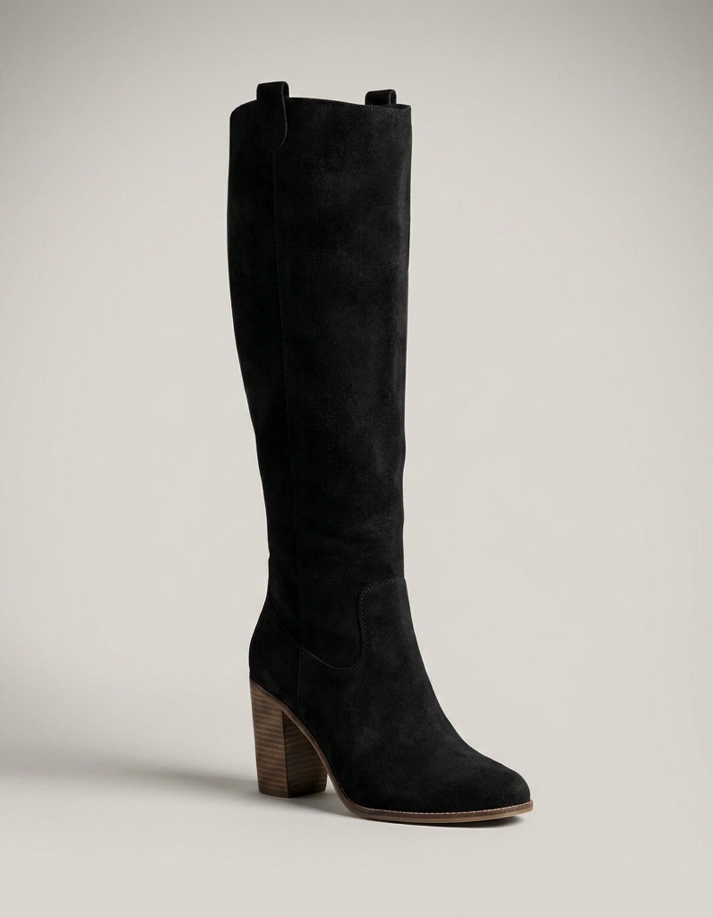 PLUXSTYLE::numise::pull-on-block-heel-knee-high-boots::closeup-hero