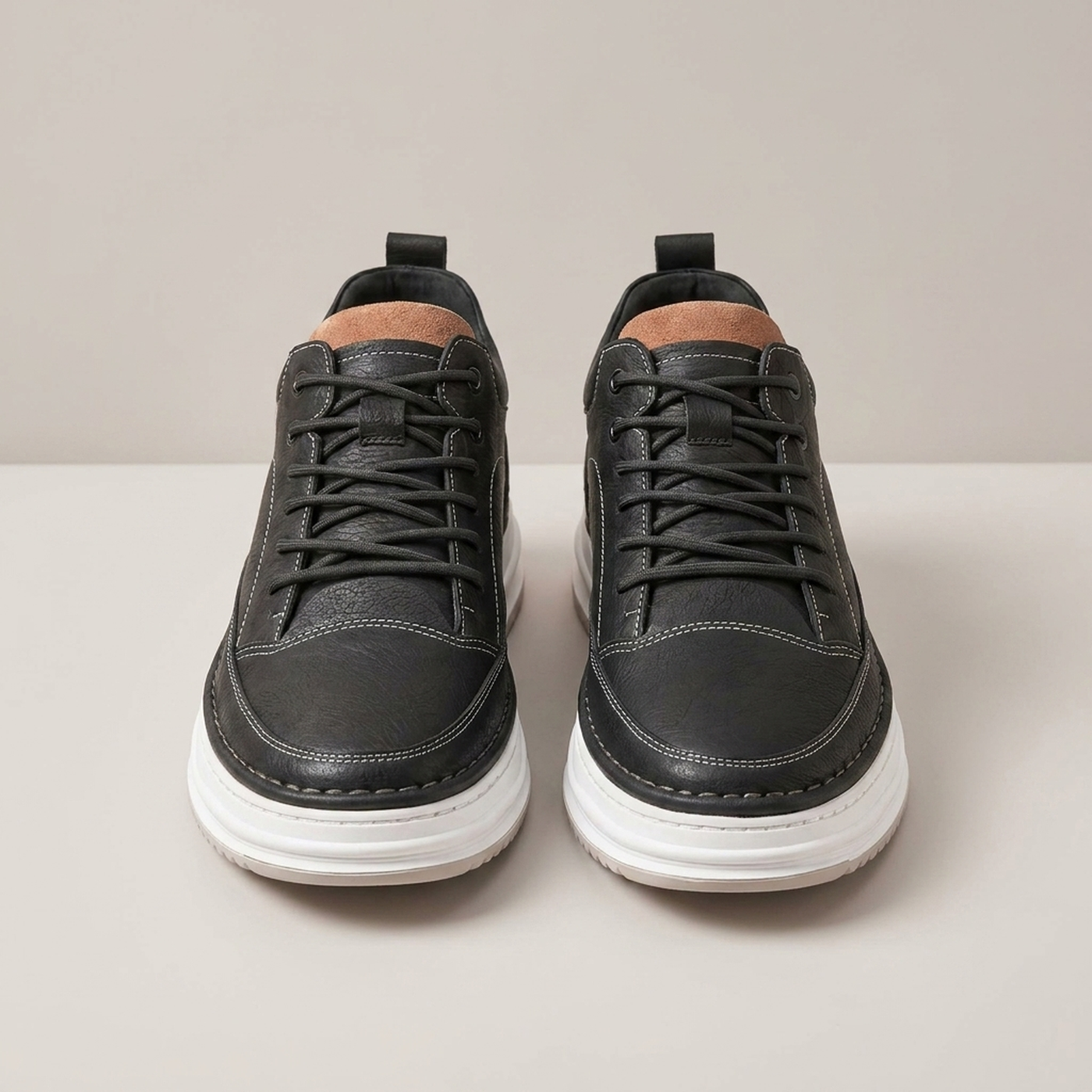PLUXSTYLE::numise::mens-cushioned-everyday-trainers::pack-black