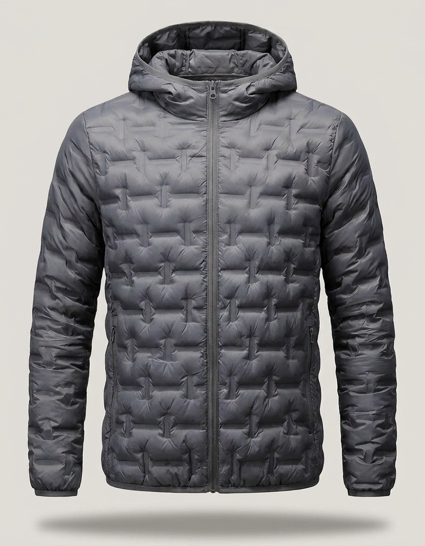 PLUXSTYLE::numise::alpine-lightweight-hooded-parka::pack-grey