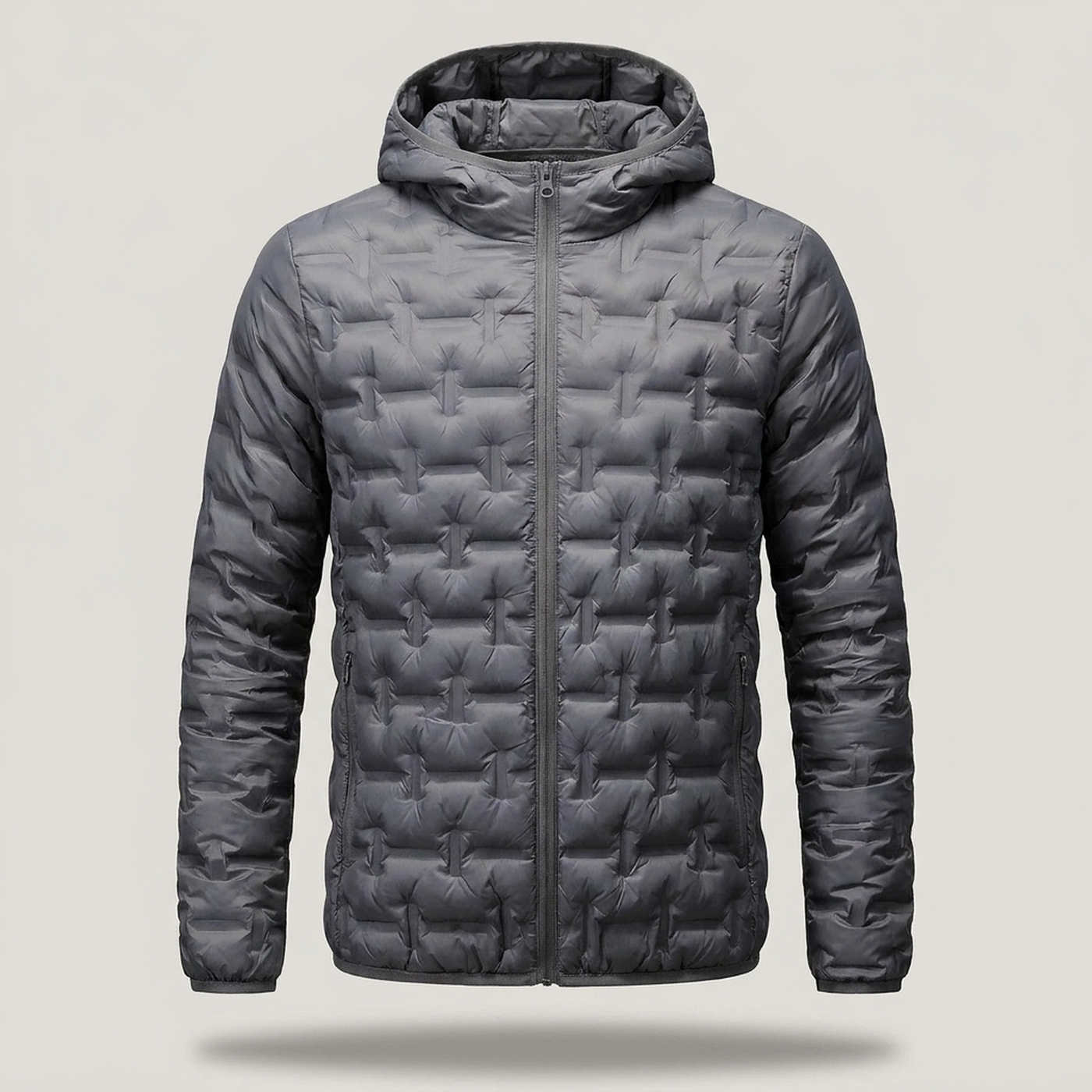 PLUXSTYLE::numise::alpine-lightweight-hooded-parka::pack-grey