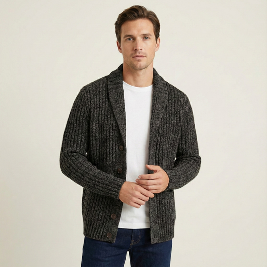 Chunky Texture Collar Cardigan