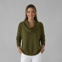 Relaxed Fit Cowl Neck Sweater