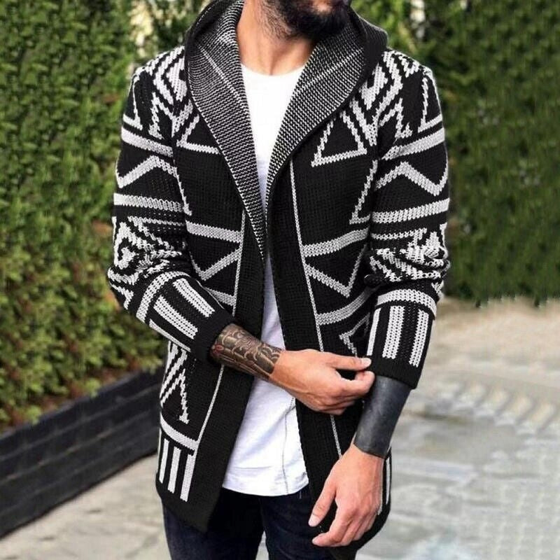 PLUXSTYLE::numise::adam-geometric-hooded-cardigan::lifestyle-keep-1