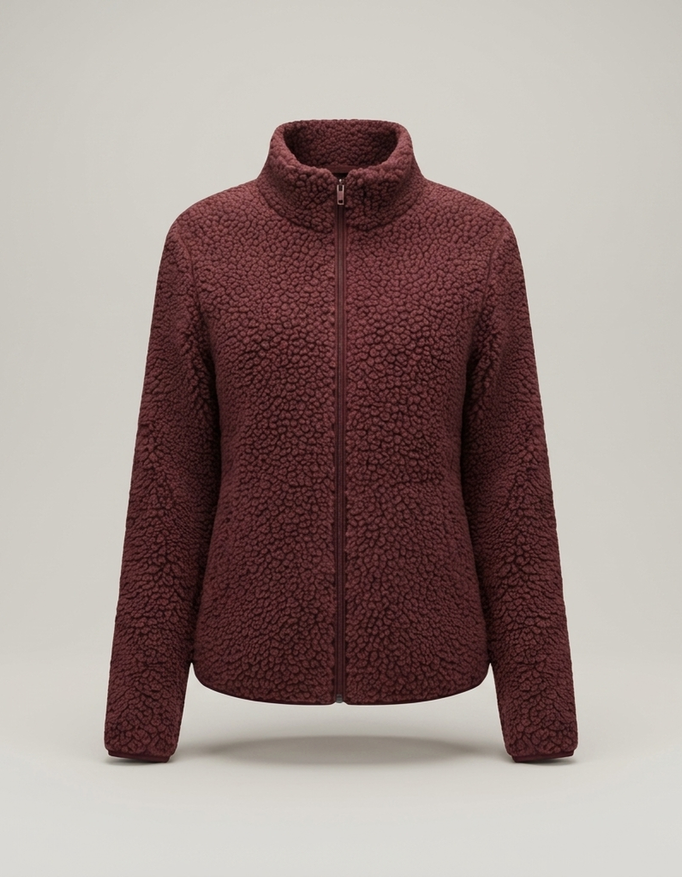PLUXSTYLE::numise::womens-high-collar-parka::pack-burgundy